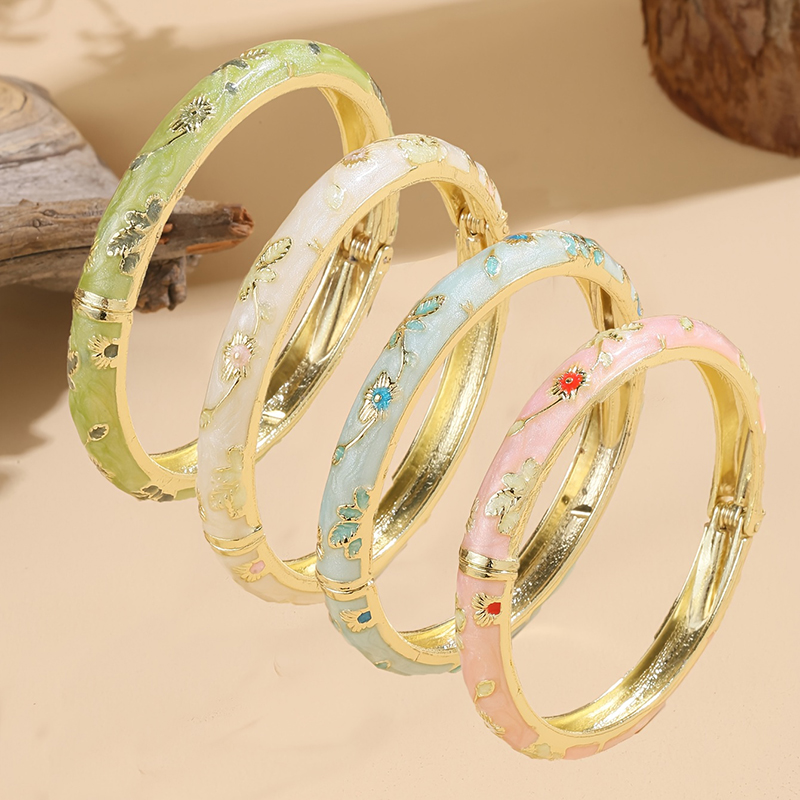 Coordinates Bracelet - Jardme 3 Pcs Enamel Cloisonne Bracelet