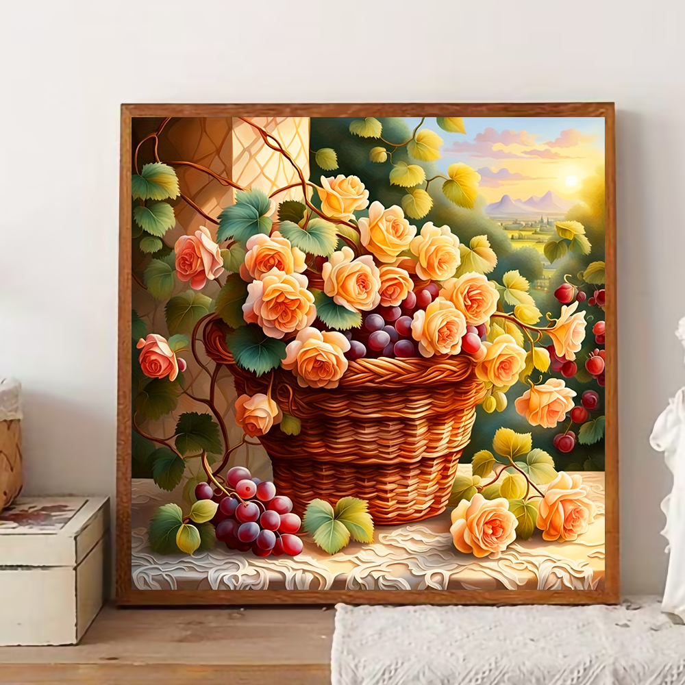 Flower Diamond Painting Kit Fu - Photo Mosaic Print ulasan dan harga