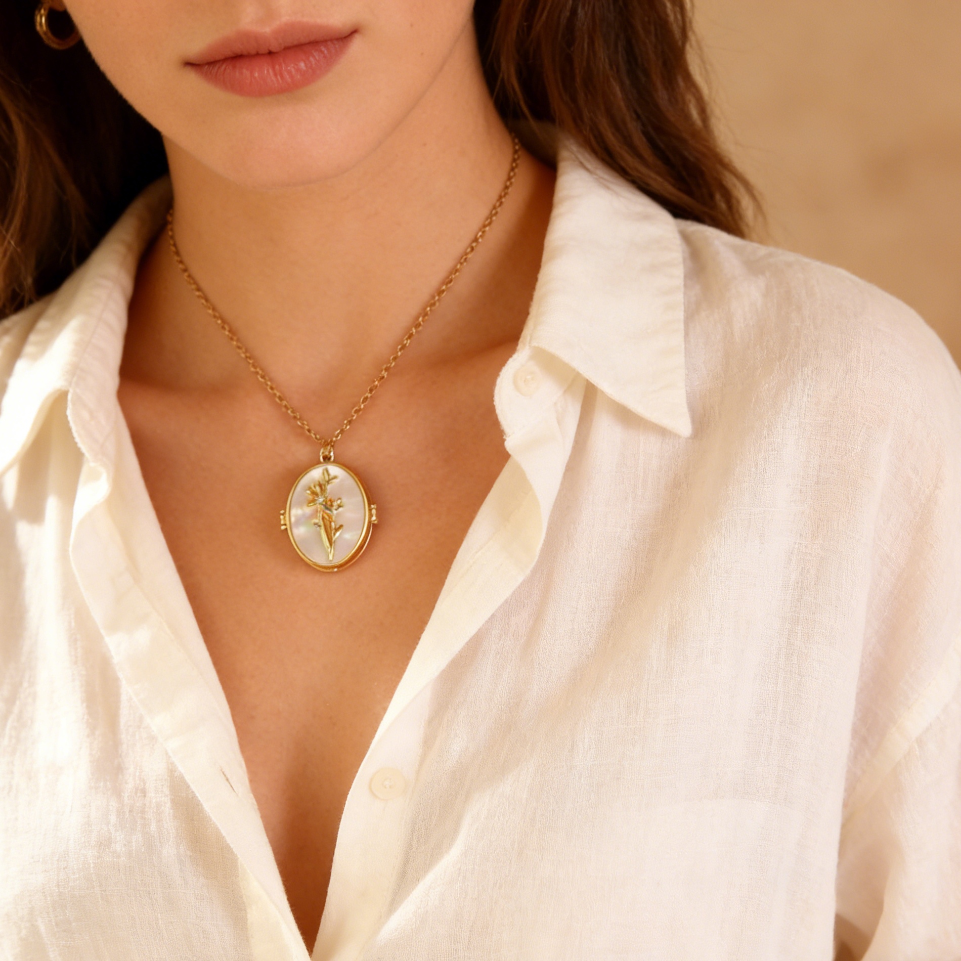 Diamon Birth Flower Custom Col - Birth Flower Necklace ulasan dan harga