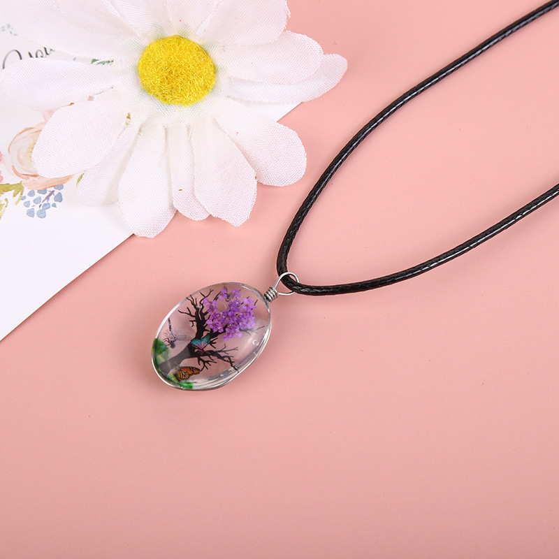 Real Dried Flower Baby's Breat - Birth Flower Necklace ulasan dan harga
