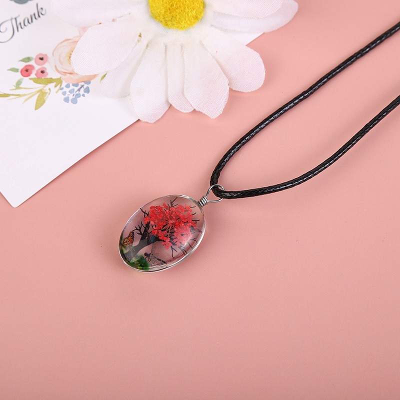 Real Dried Flower Baby's Breat - Birth Flower Necklace ulasan dan harga