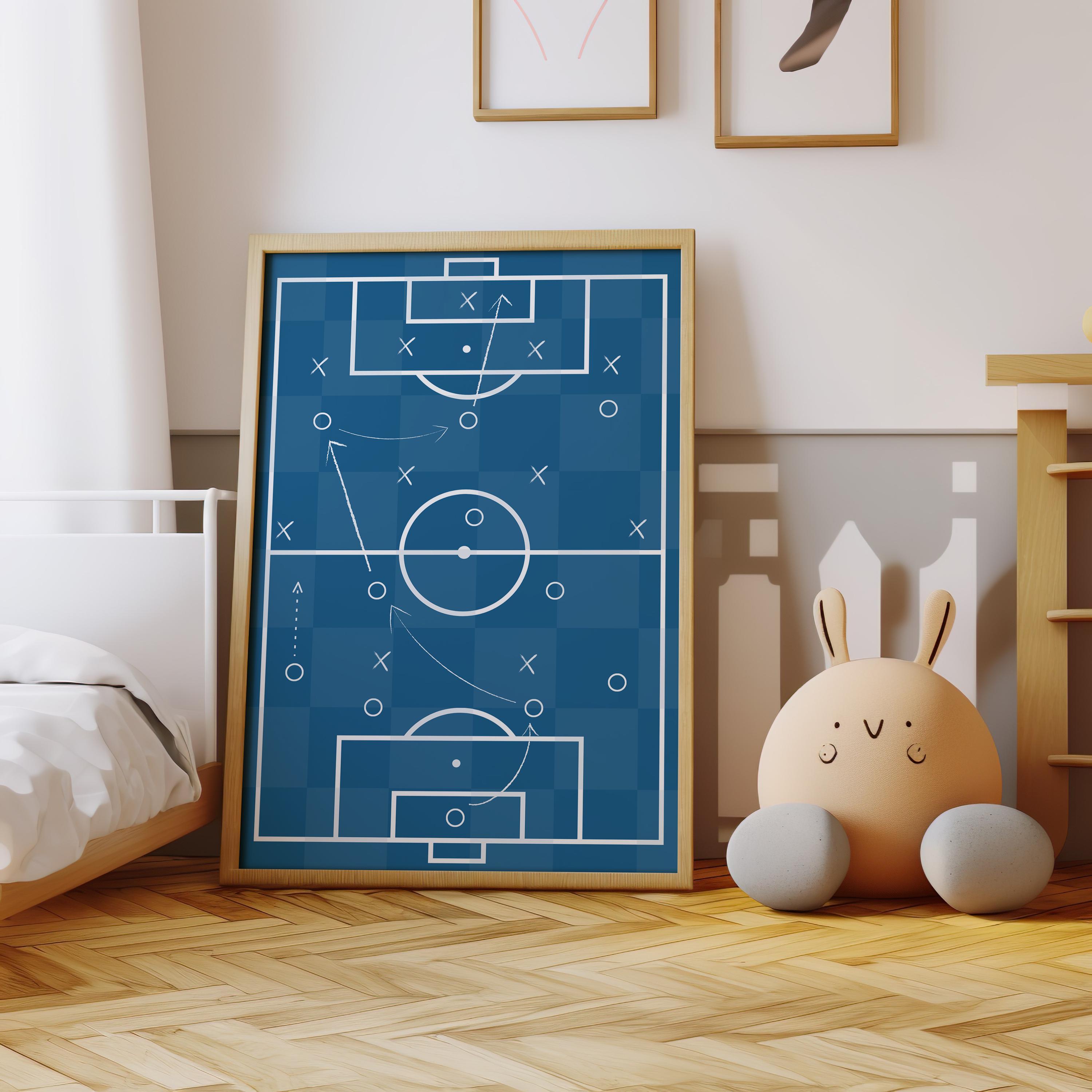 Custom Soccer Wall Art Set Aff - Personalized Name Box ulasan dan harga