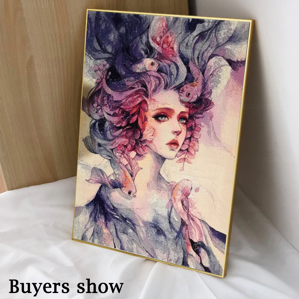 1PC frameless 5D Diy Diamond P - Photo Mosaic Print ulasan dan harga