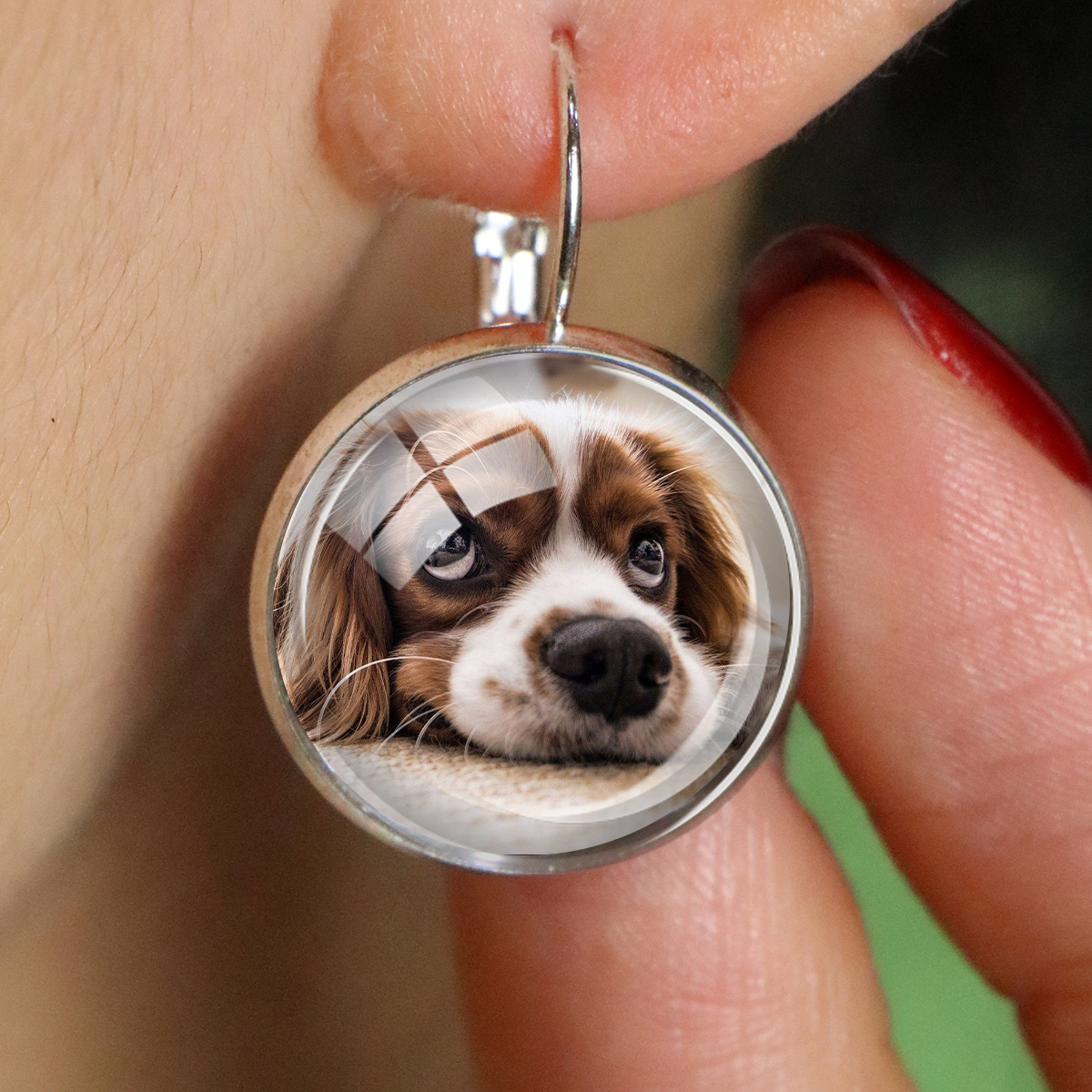 Custom Photo Earrings, Persona - Pet Portrait Custom ulasan dan harga