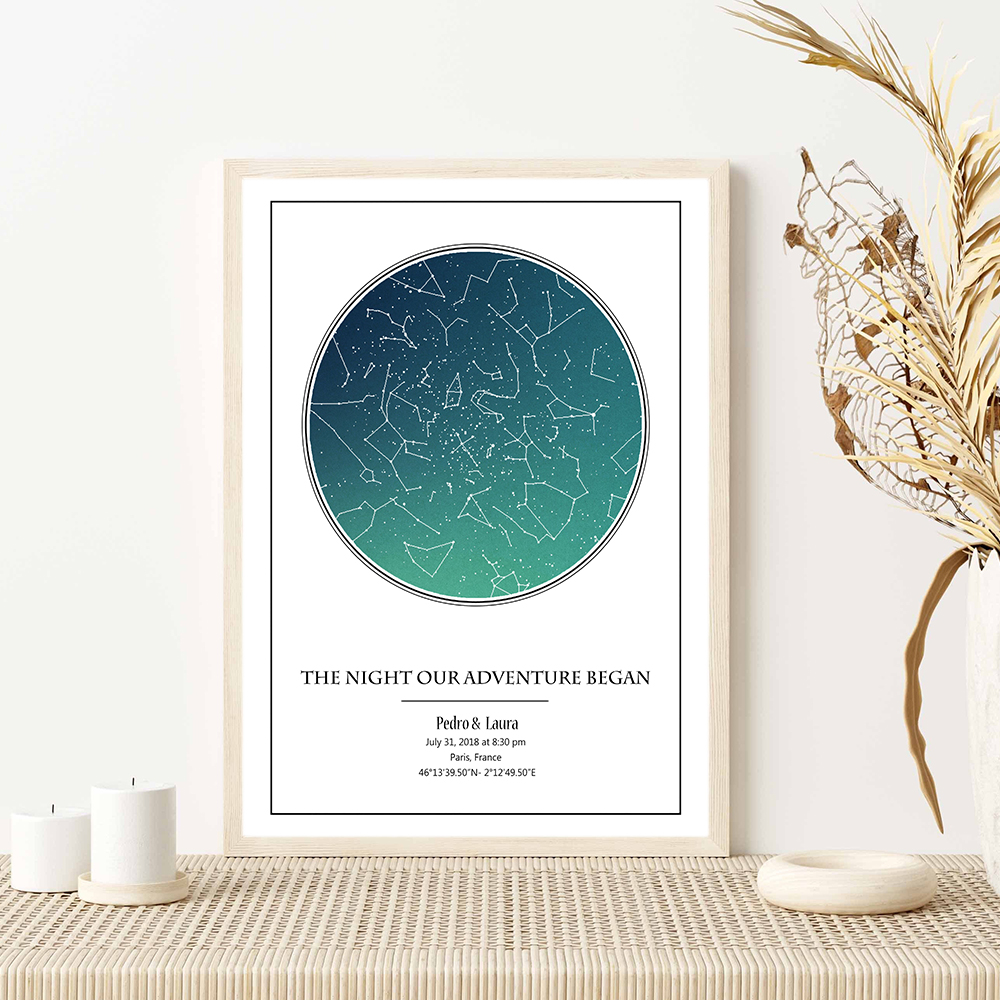 Personalized Star Map Poster B - Custom Star Map ulasan dan harga