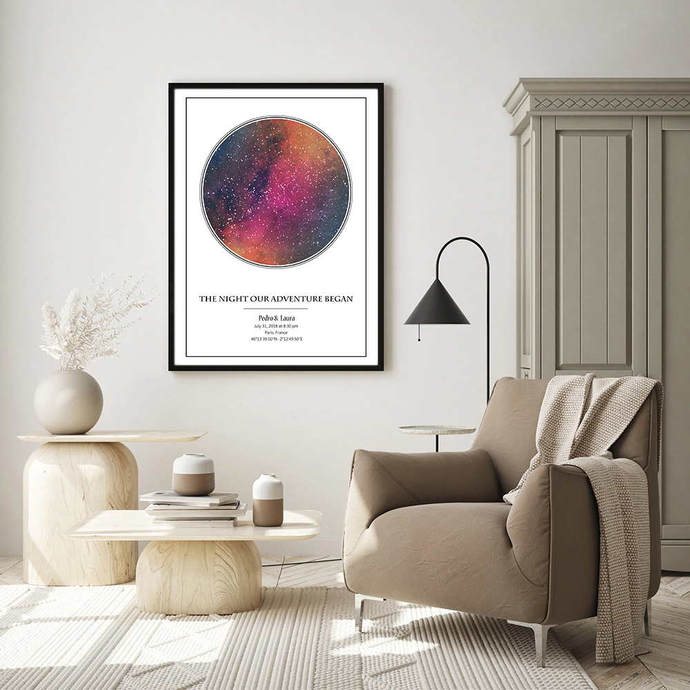 Personalized Star Map Poster B - Custom Star Map ulasan dan harga