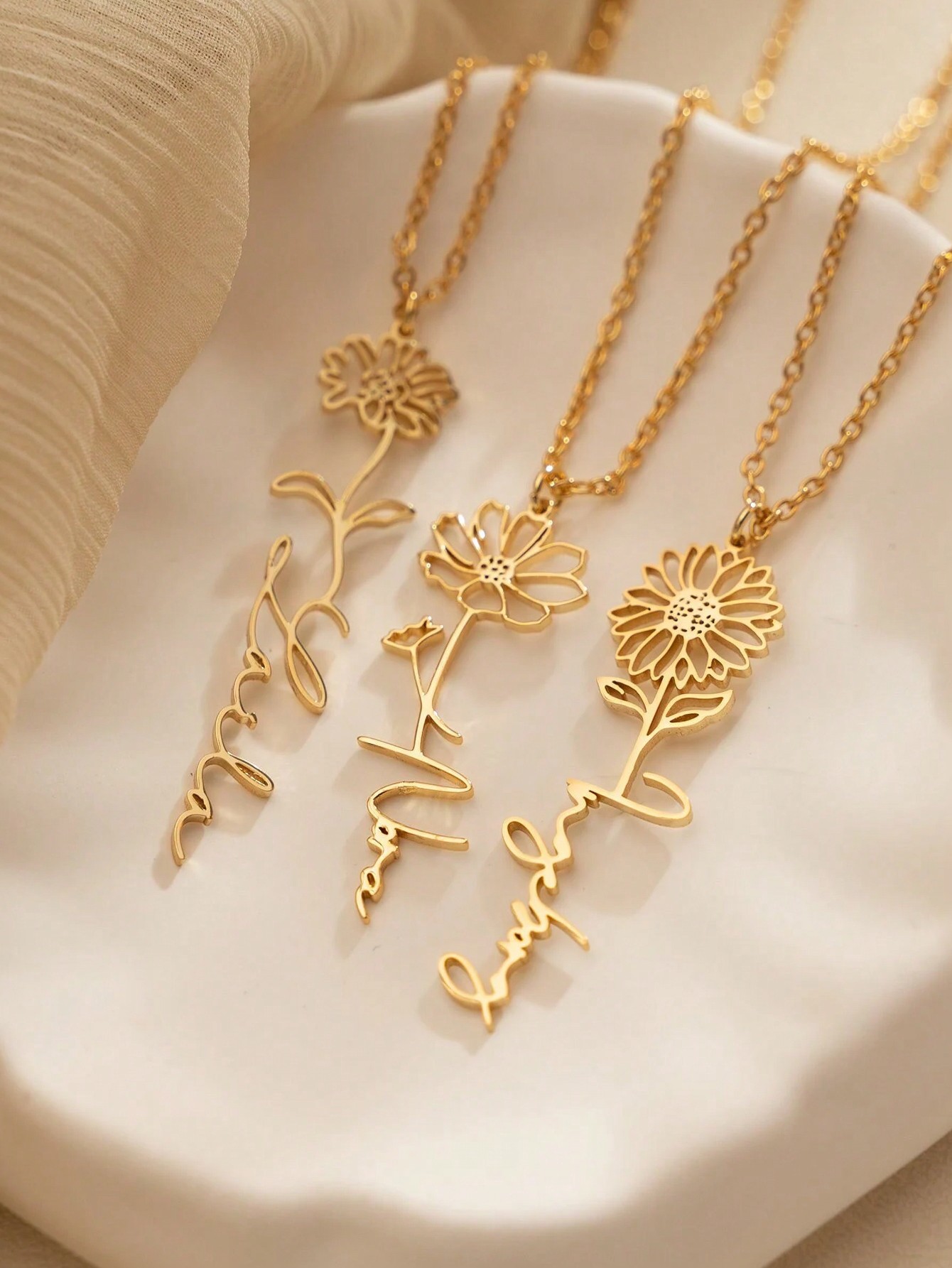 Custom 12Month Flower of Birth - Birth Flower Necklace ulasan dan harga