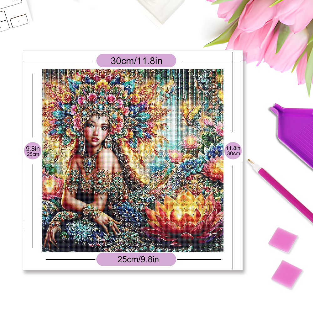 Momoart Diamond Mosaic Woman R - Photo Mosaic Print ulasan dan harga