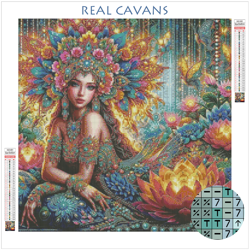 Momoart Diamond Mosaic Woman R - Photo Mosaic Print ulasan dan harga