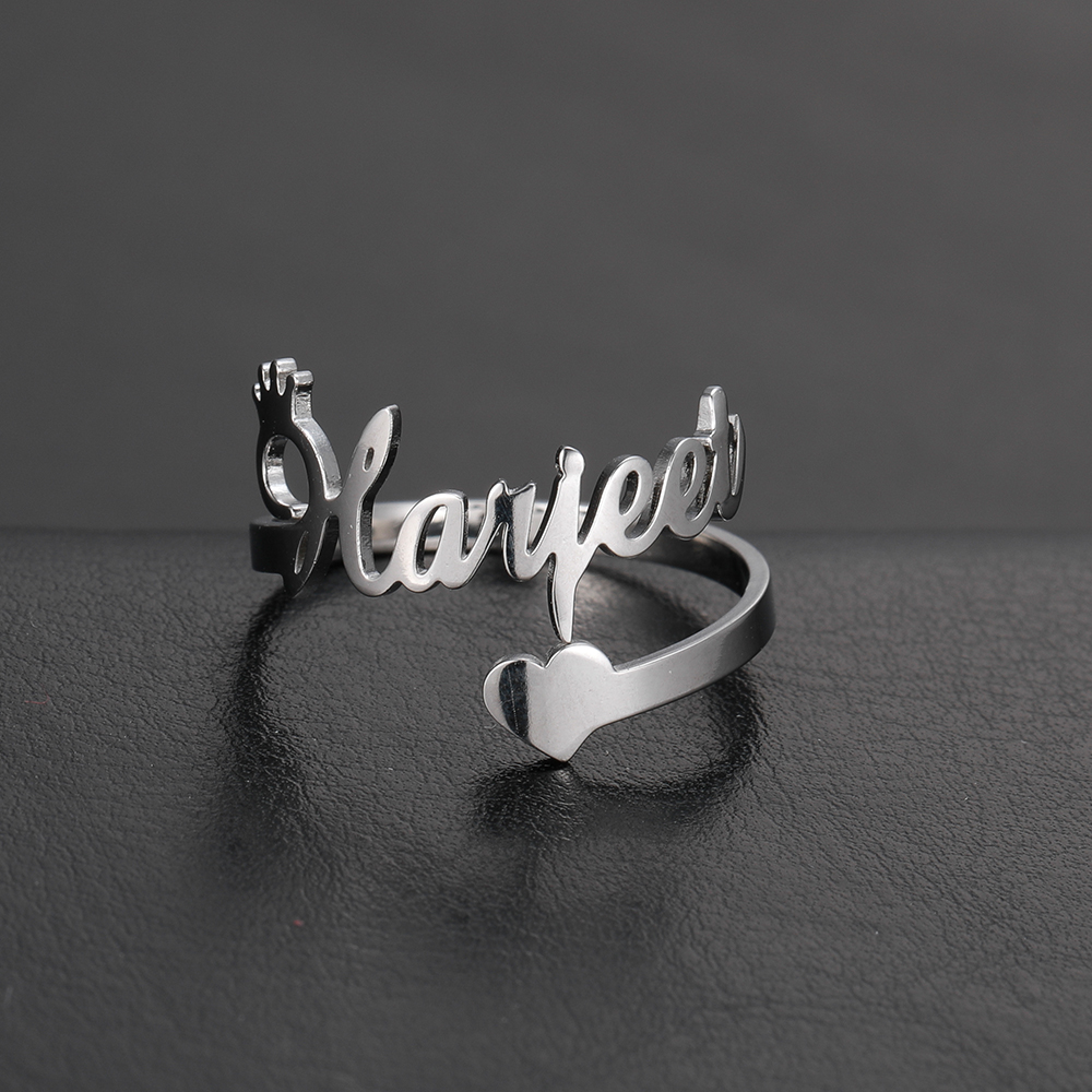 Custom Double Name Rings for W - Initial Ring Custom ulasan dan harga
