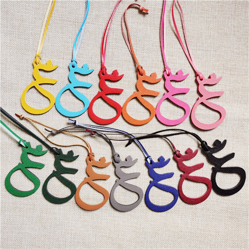 Natural Leather Keychain with  - Monogram Keychain Leather ulasan dan harga
