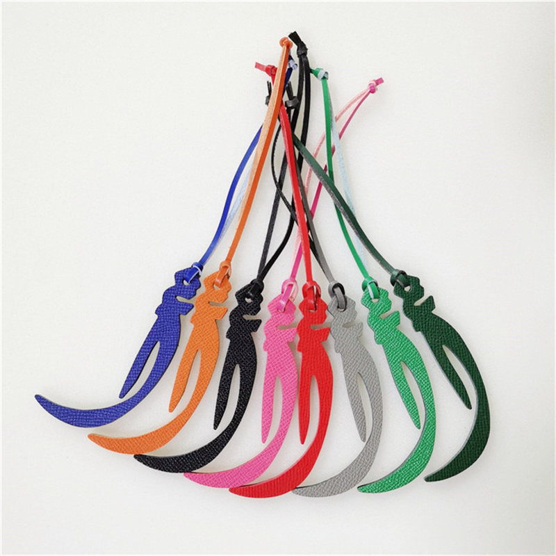 Natural Leather Keychain with  - Monogram Keychain Leather ulasan dan harga
