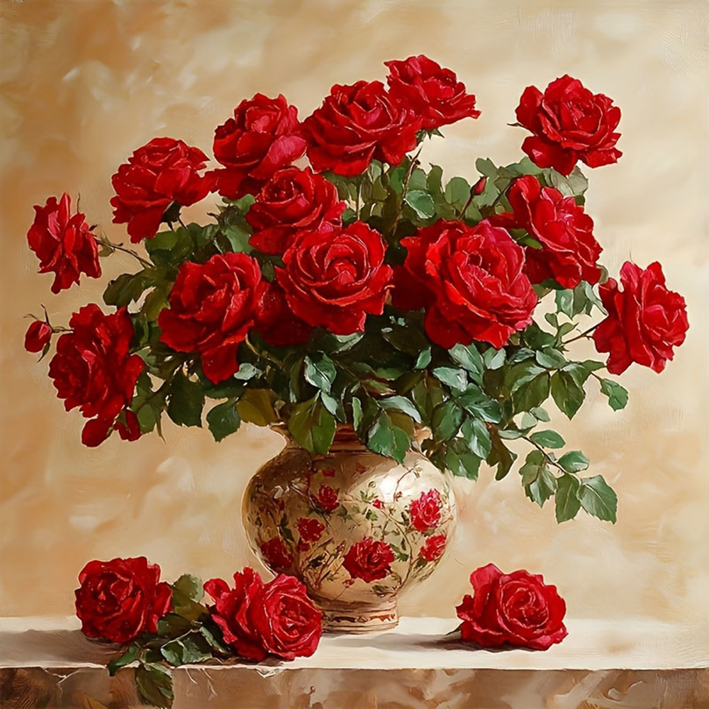 Rose Diamond Painting Full Squ - Photo Mosaic Print ulasan dan harga