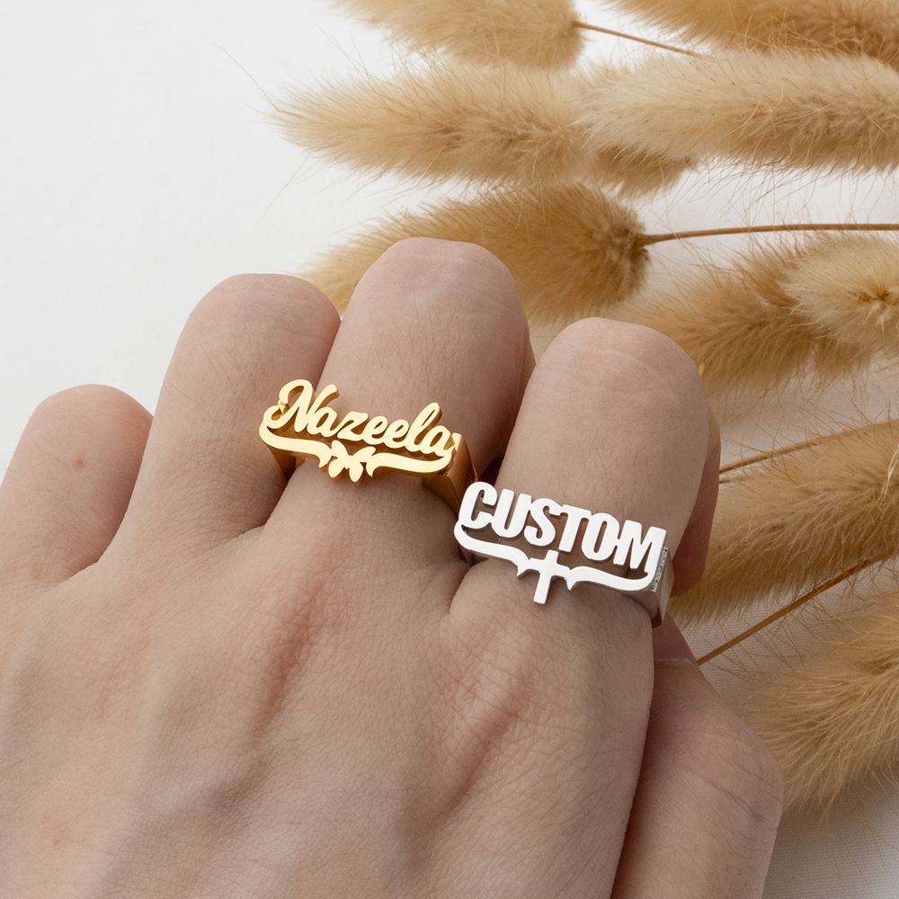 Customized Name Rings, Persona - Initial Ring Custom ulasan dan harga