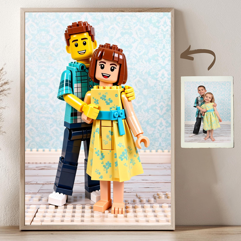 Custom Cartoon Building Block  - Custom Map Poster ulasan dan harga