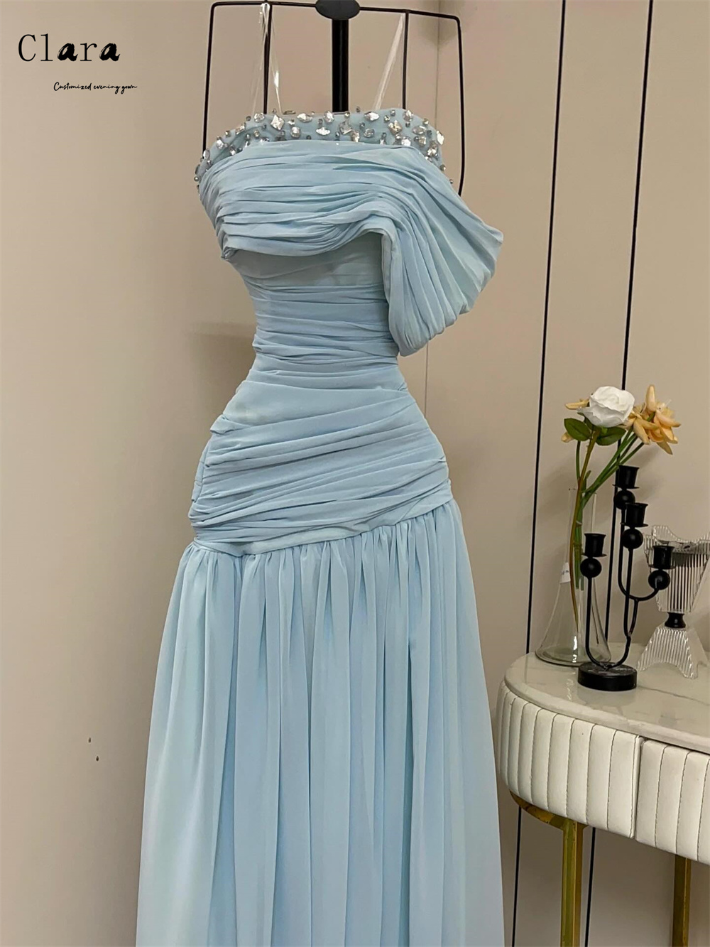 Clara Custom Sky Blue A-line S - Custom Night Sky ulasan dan harga