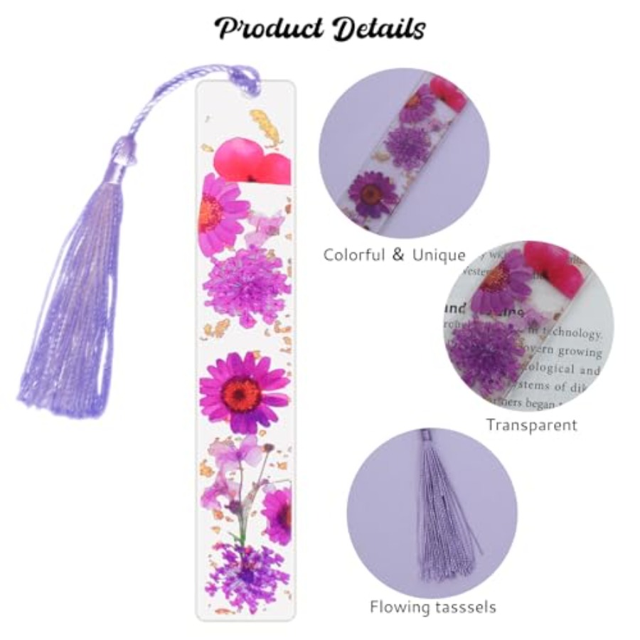 Latest Arrival4Pcs Bookmarks f - Dried Flower Bookmark ulasan dan harga