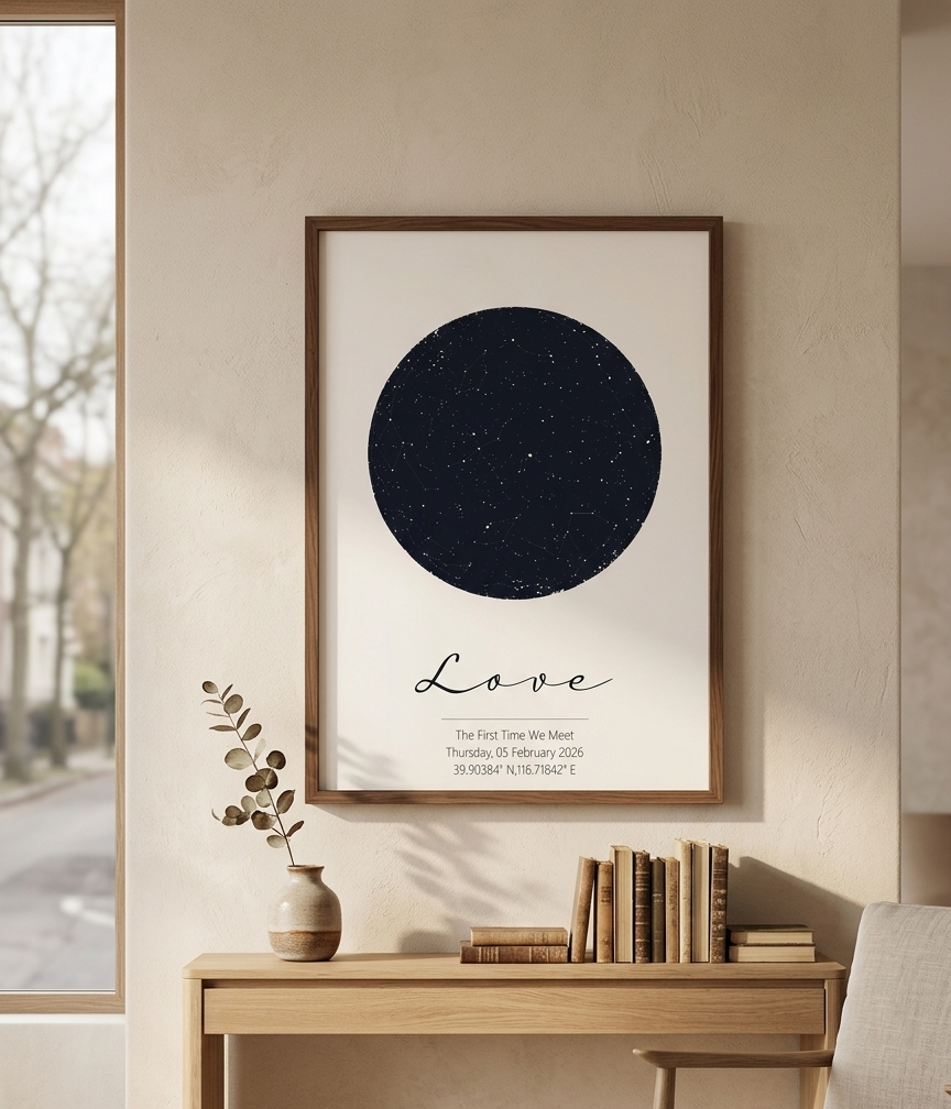 Personalized Star Map Print Cu - Custom Star Map ulasan dan harga