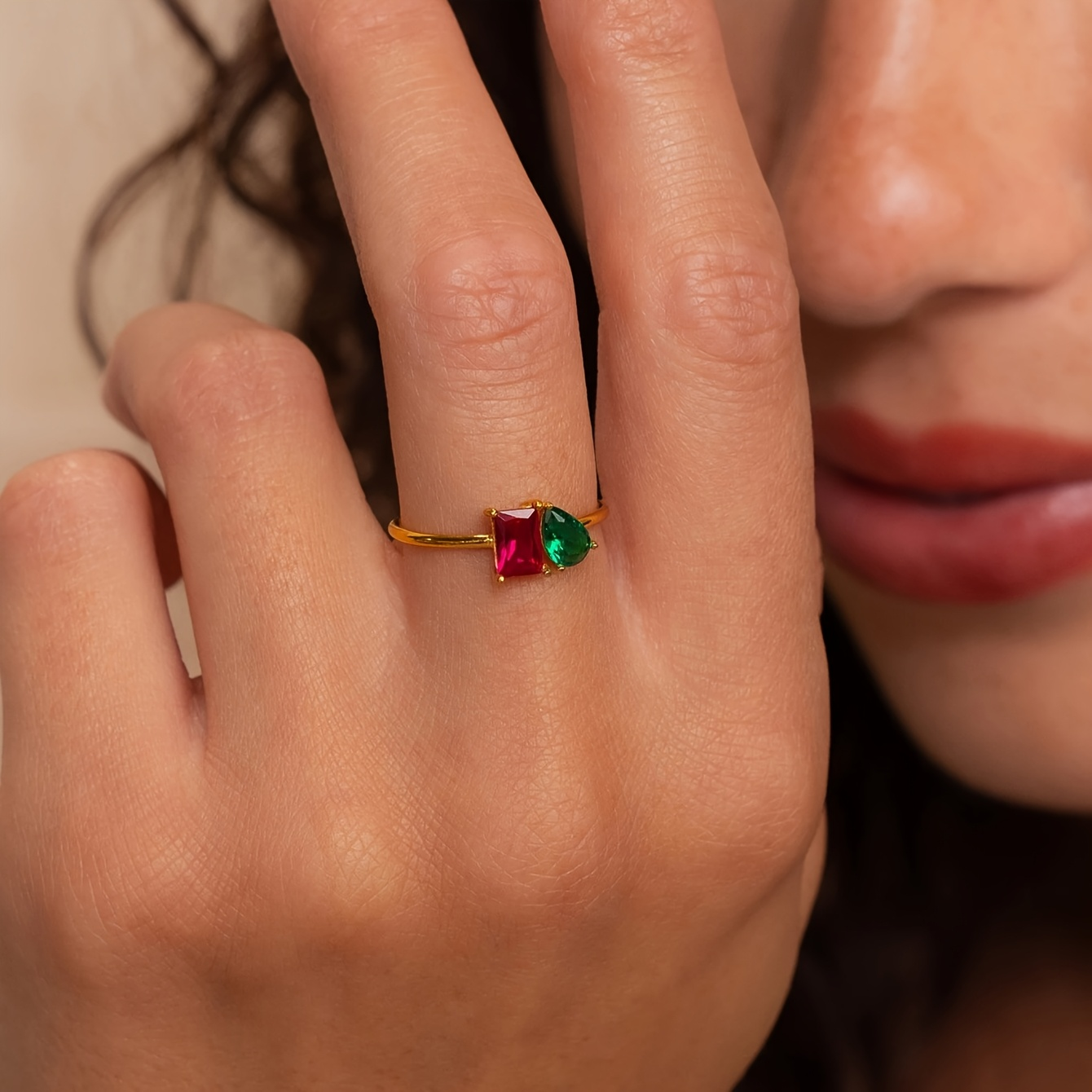 Trendy Zircon 12 Month Birthst - Initial Ring Custom ulasan dan harga