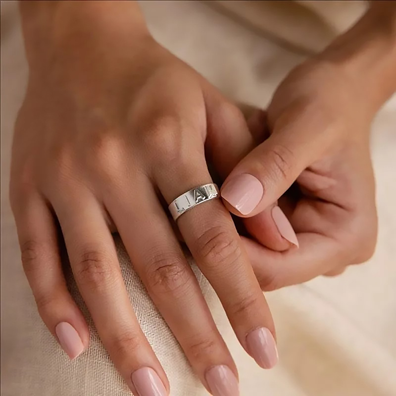 Personalized Name Ring for Men - Initial Ring Custom ulasan dan harga