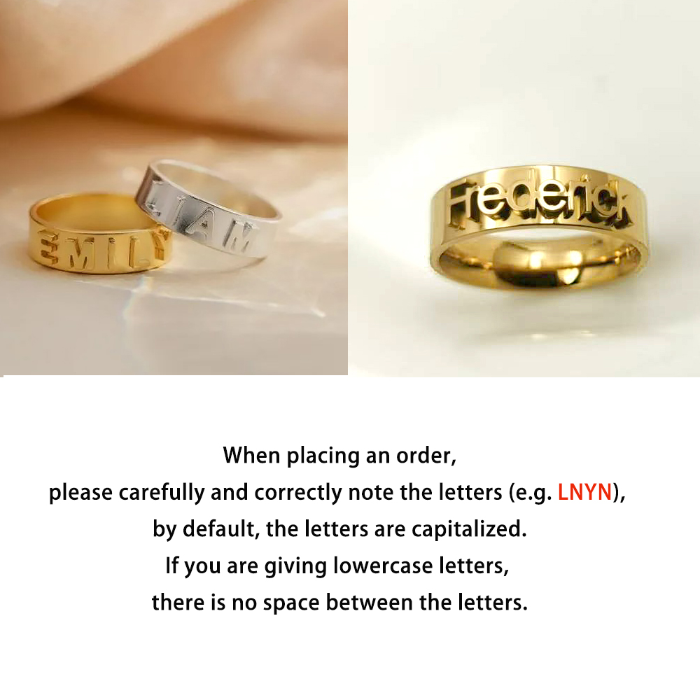 Personalized Name Ring for Men - Initial Ring Custom ulasan dan harga