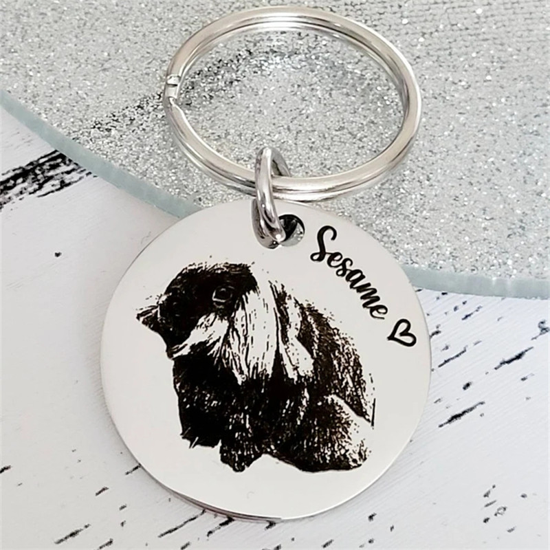 Animal Paw Print Keychain Cust - Pet Portrait Custom ulasan dan harga