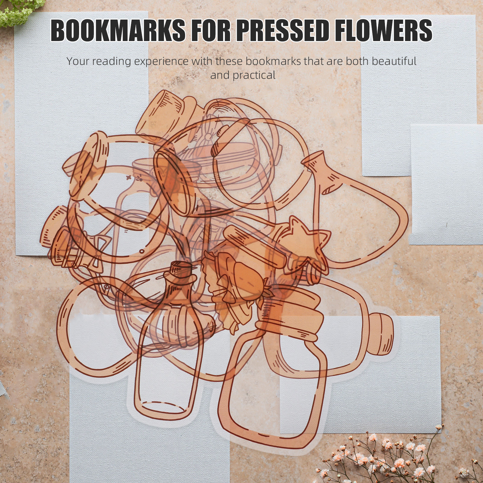 20 Sheets Pressed Dried Flower - Dried Flower Bookmark ulasan dan harga