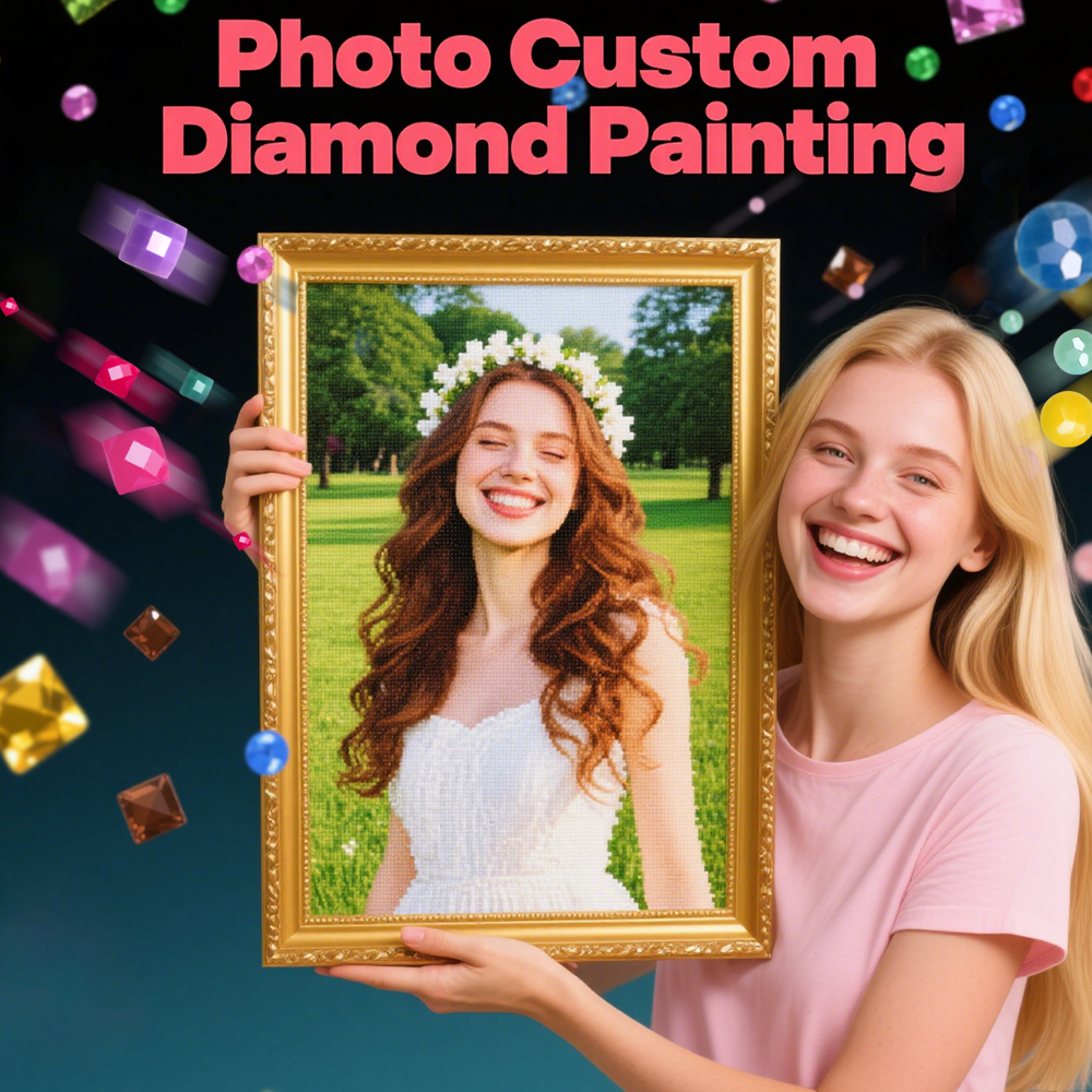 HUACAN Full Kits Diamond Paint - Photo Mosaic Print ulasan dan harga