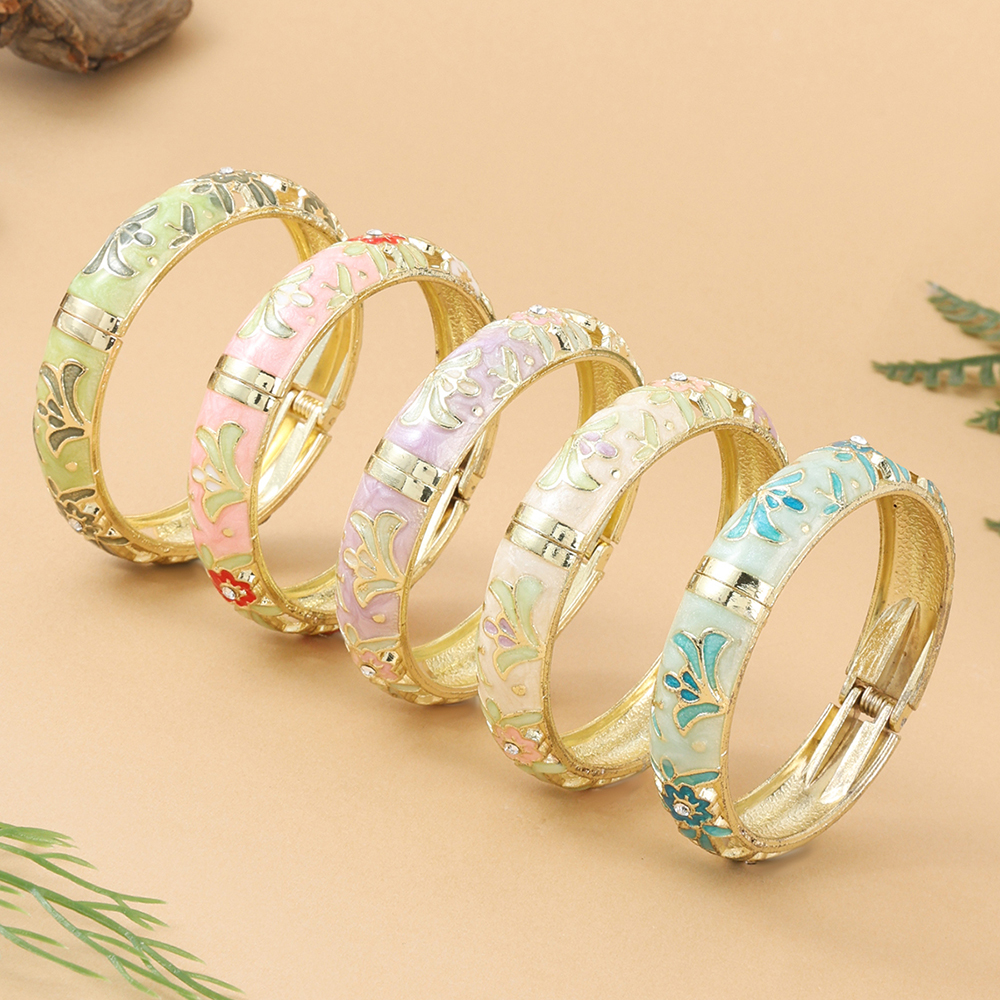 Jardme 1PCS Wide Hollow Enamel - Coordinates Bracelet ulasan dan harga