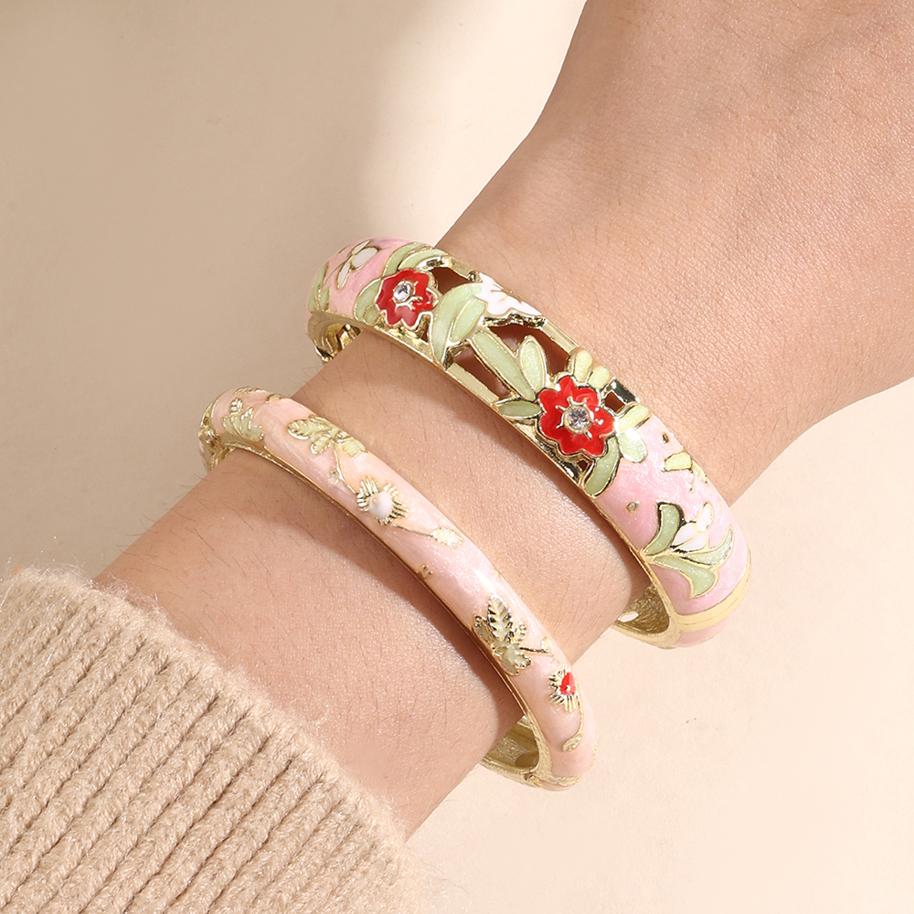 Jardme 1PCS Wide Hollow Enamel - Coordinates Bracelet ulasan dan harga