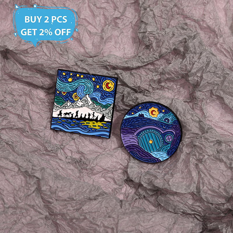 Night Sky Oil Painting Enamel  - Custom Night Sky ulasan dan harga